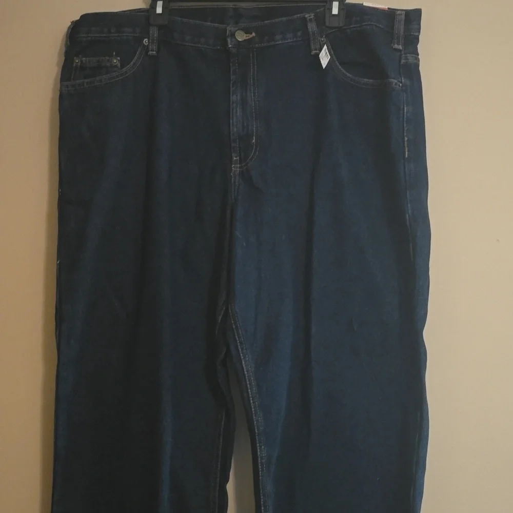 New RK Brand Men's 42x29 Real Workwear Dark‎ Wash Relaxed Fit 100% Cotton Jeans